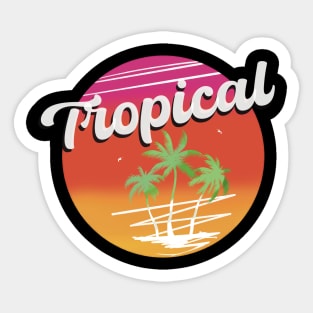 Tropical Beach Sticker